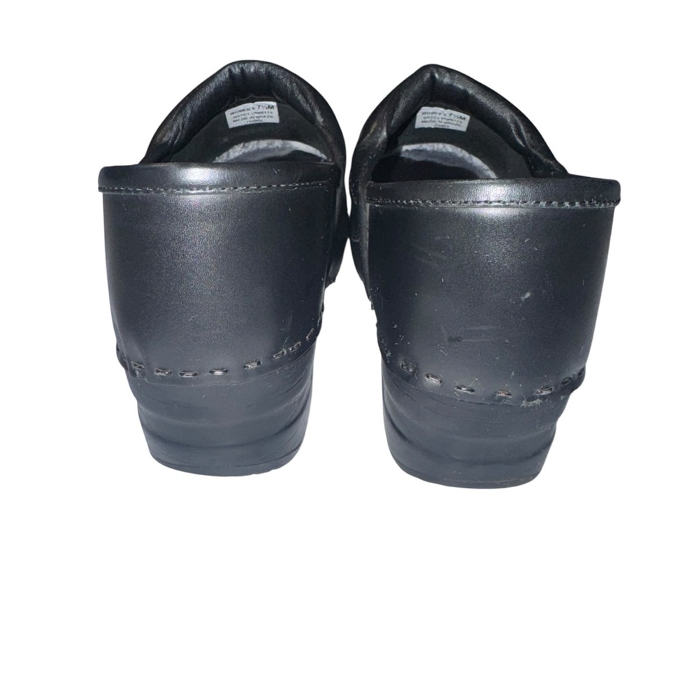 L.L.Bean Womens Black Leather Clogs Slip On Work Shoes 7.5M Comfort - Picture 4 of 7
